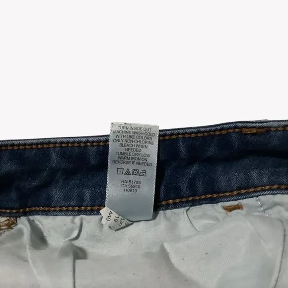 Maurices Womens Distressed Button-Fly Jeans L Reg Dark Wash Casual - Picture 5 of 7